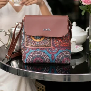 Multicolor Mandala Print Flap Sling Bag