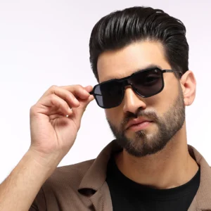 Matrix - Black Square Metal Sunglasses